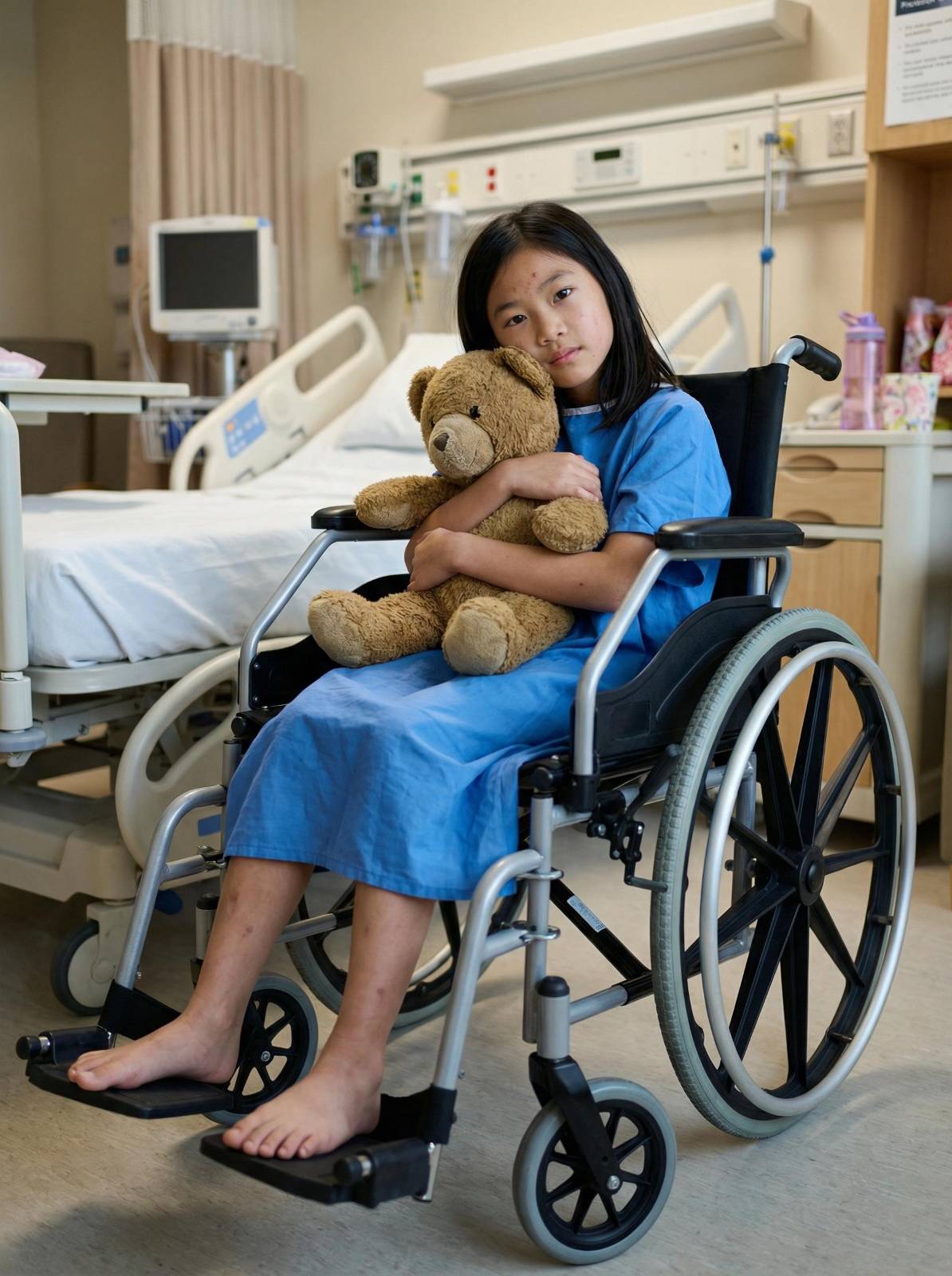 Lily Chen receiving hospital care